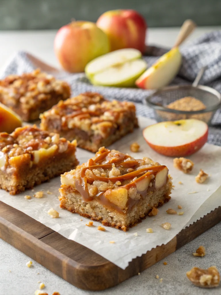 Irresistible Salted Caramel Apple Bars