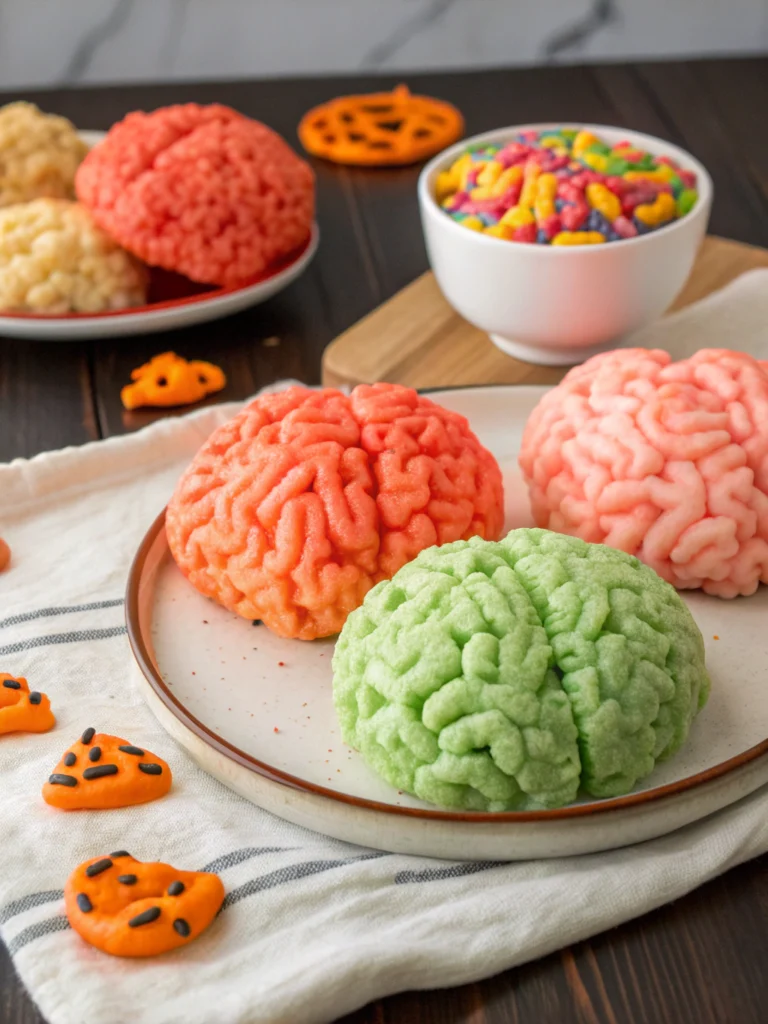 Marshmallow Rice Krispies (Bubbles) Halloween Brains