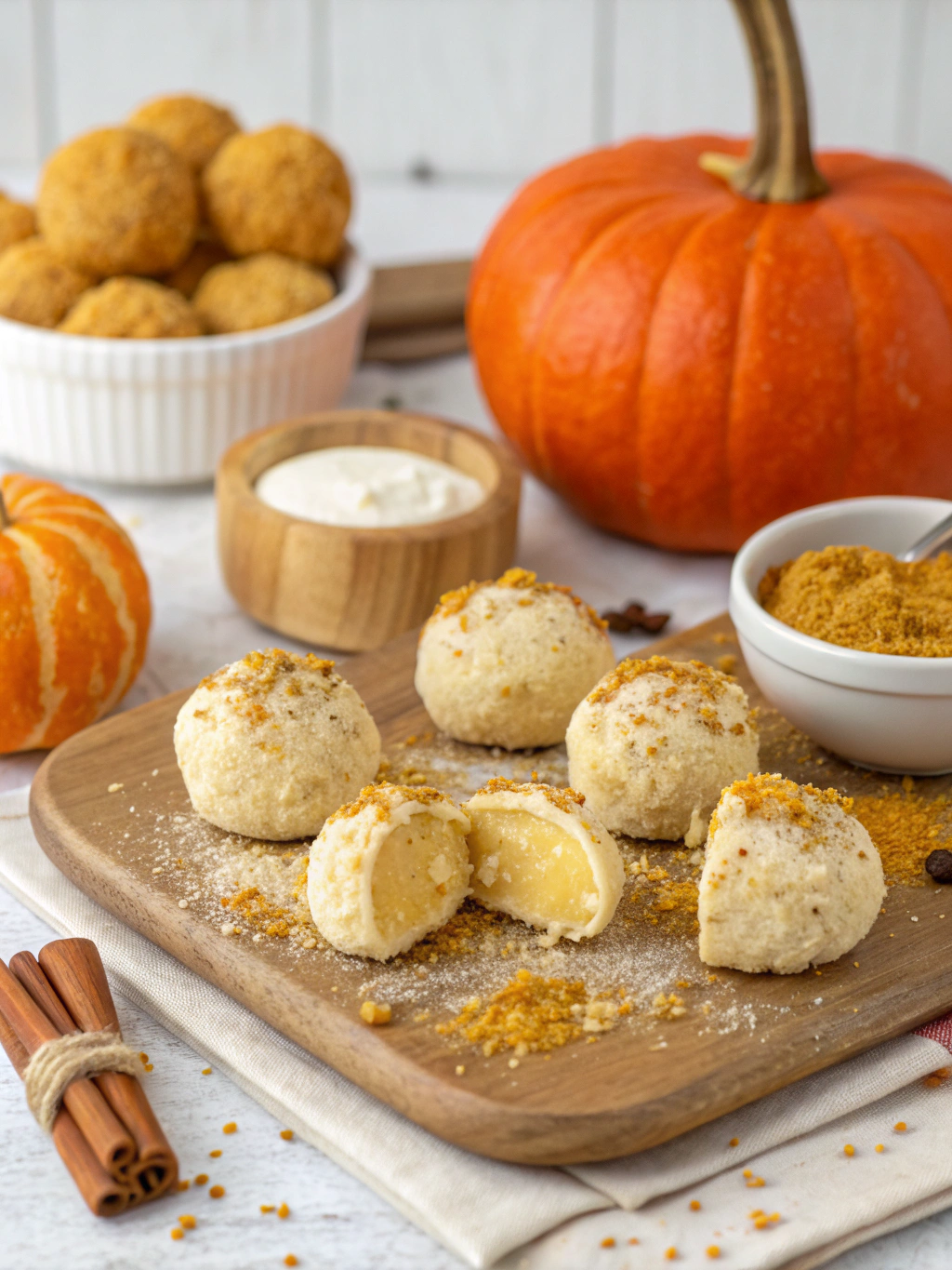 No Bake Pumpkin Cheesecake Balls