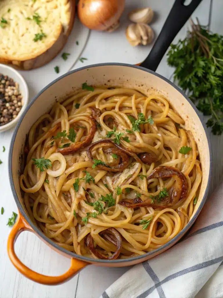 One Pot French Onion Pasta