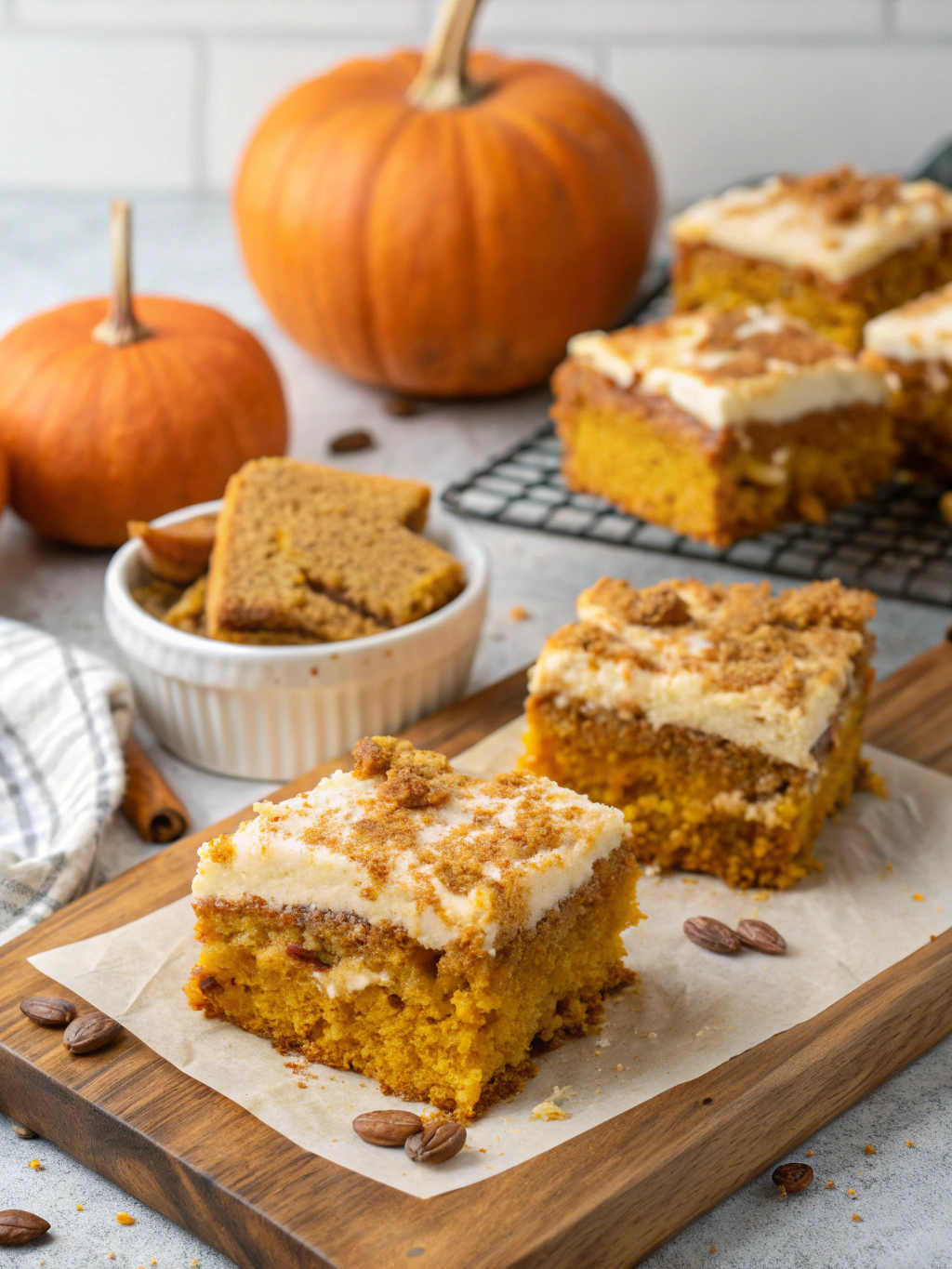 Pumpkin Bars with Cake Mix