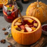 Pumpkin-Infused Sangria (in Carved Pumpkin)