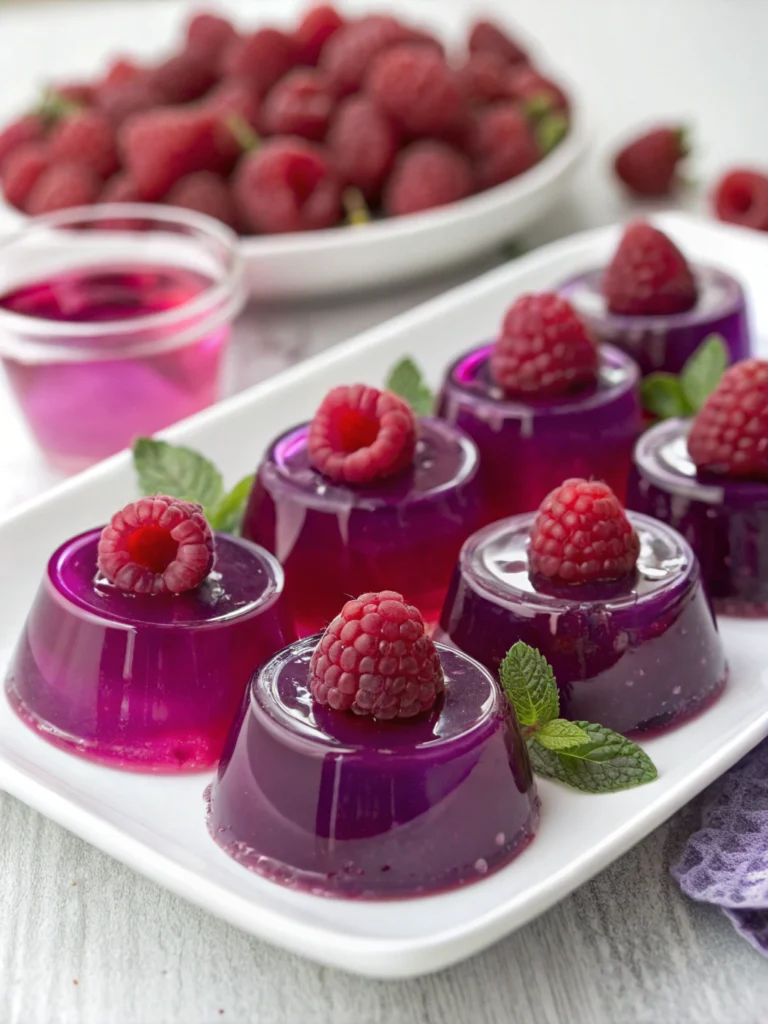 Purple Hooter Jello Shots Recipe with Vodka and Raspberry Liqueur