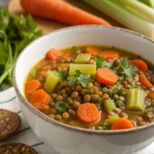 Quick Lentil Soup with Carrots and Celery