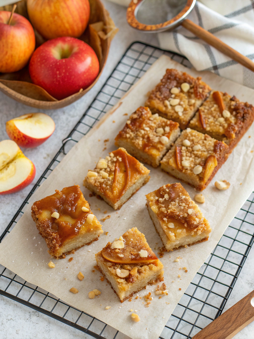 Salted Caramel Apple Bars for Fall