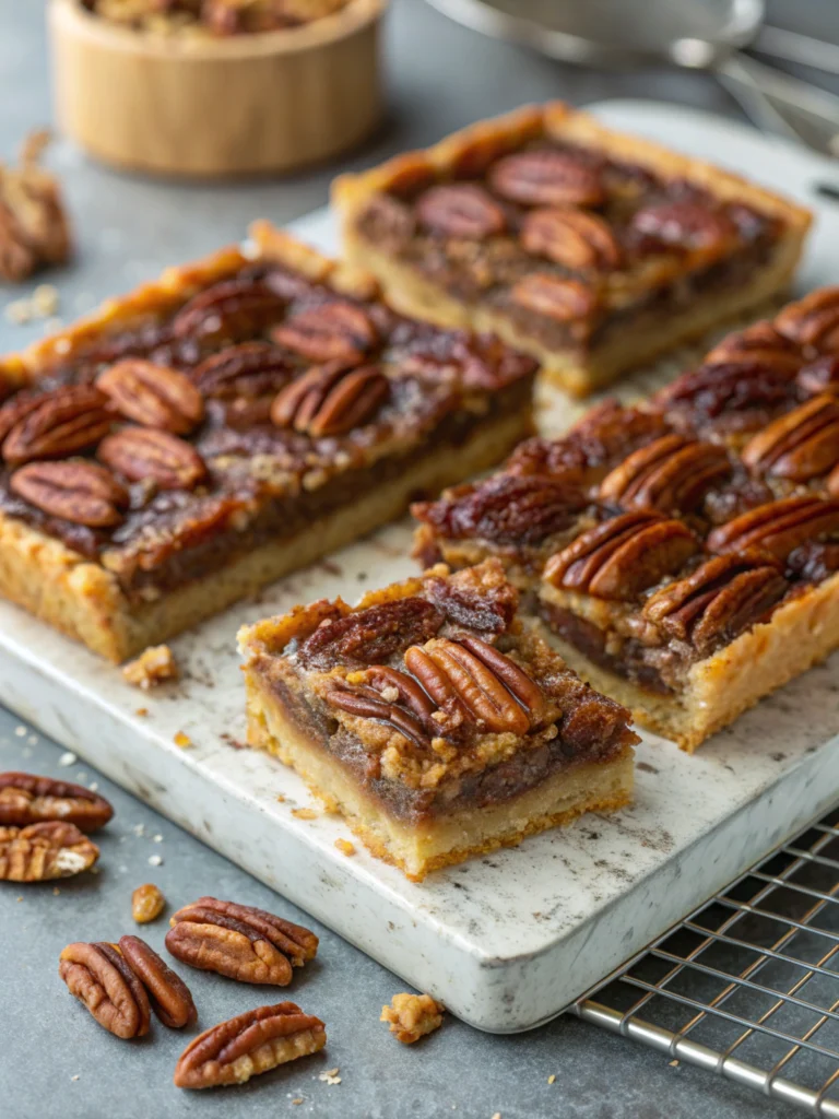 Salted Maple Pecan Pie Bars