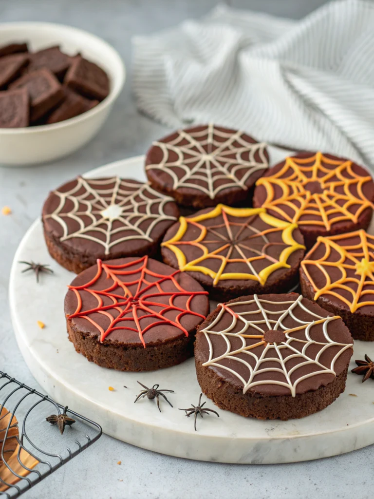 15 Halloween Brownie Ideas + How to Make Them Fudgy 6 Spiderweb Brownies Recipe
