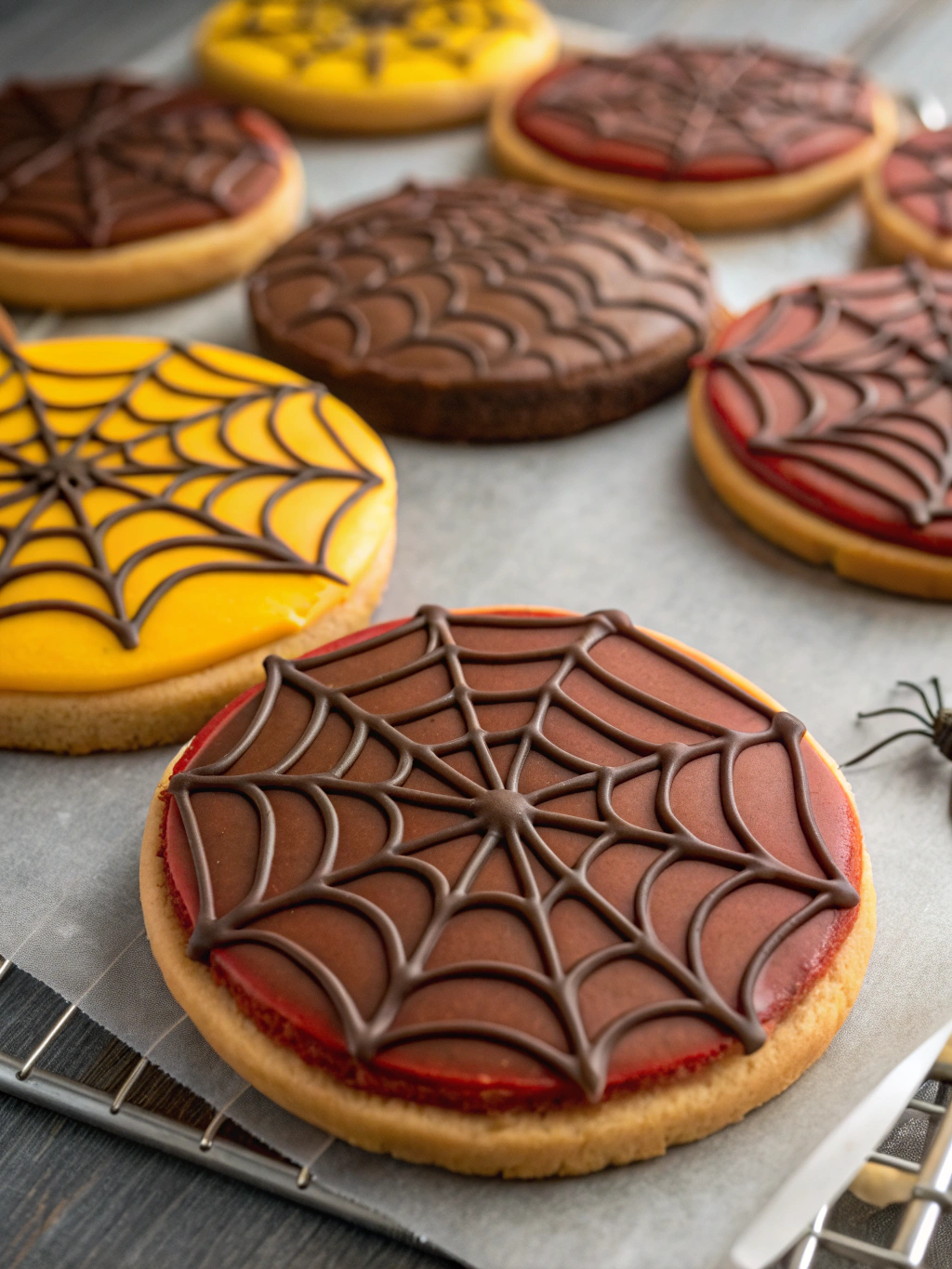 Spiderweb Chocolate Cookies
