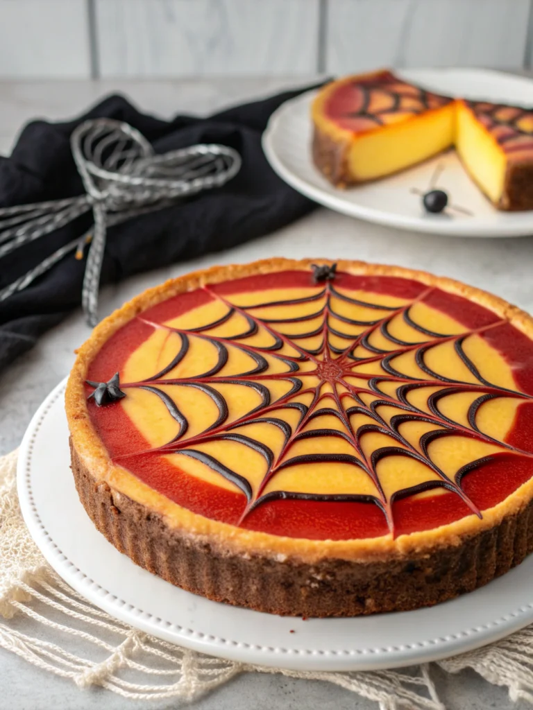 Spiderweb Halloween Cheesecake