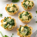Spinach & artichoke wonton cups