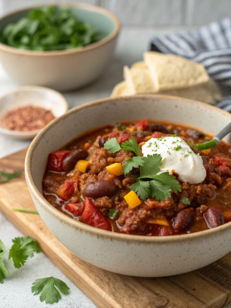 Sweet and Spicy Slow Cooker Chili Recipe