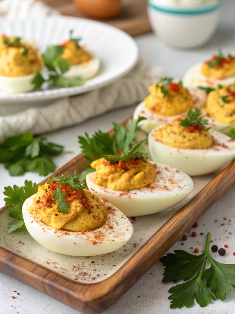 Thanksgiving Appetizer Deviled Eggs