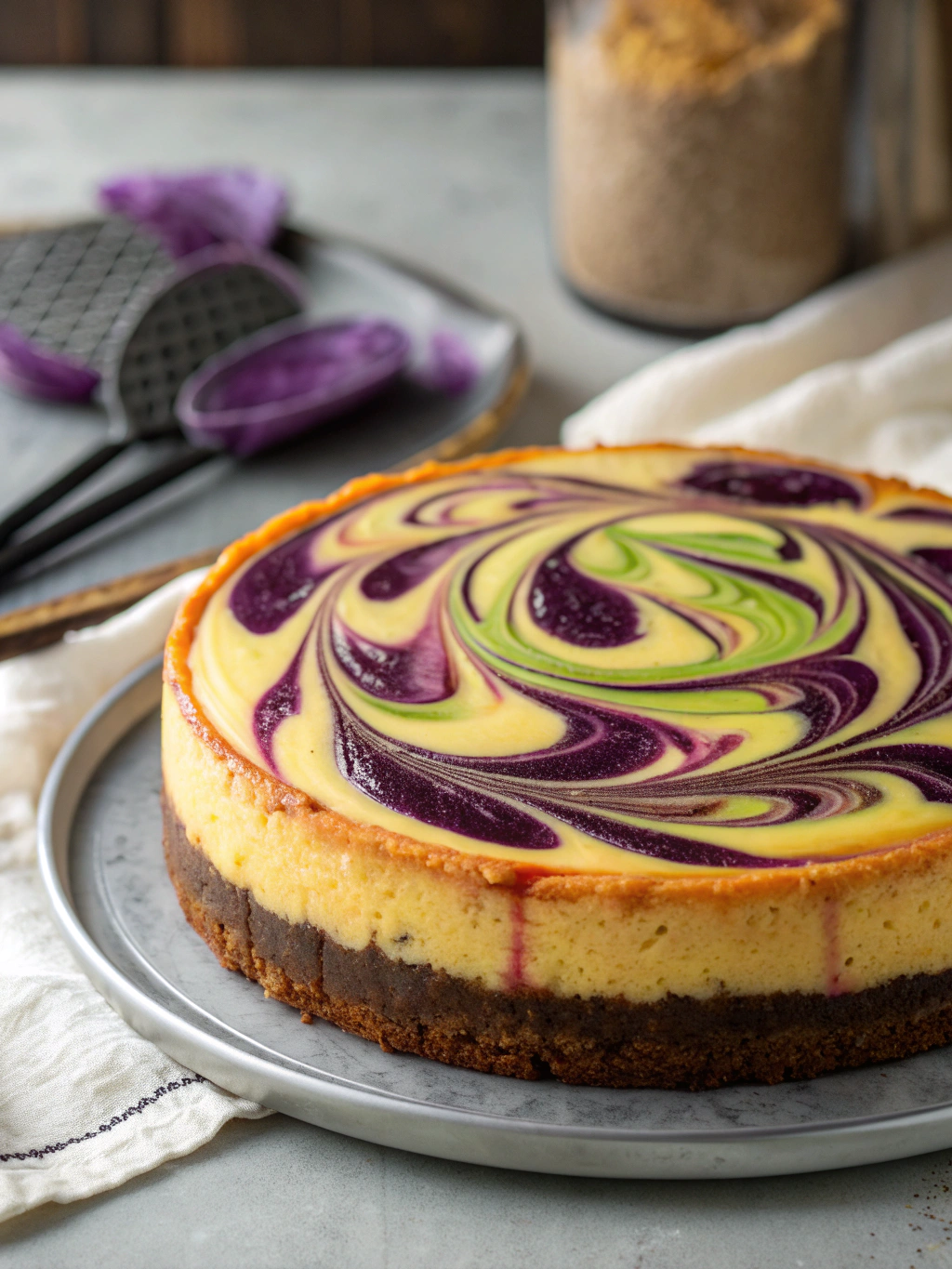 Witches Brew Swirl Cheesecake