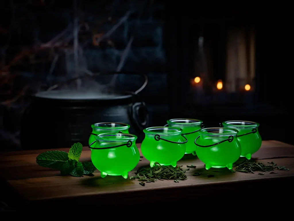 Witch’s Brew Glow-in-the-Dark Jello Shots
