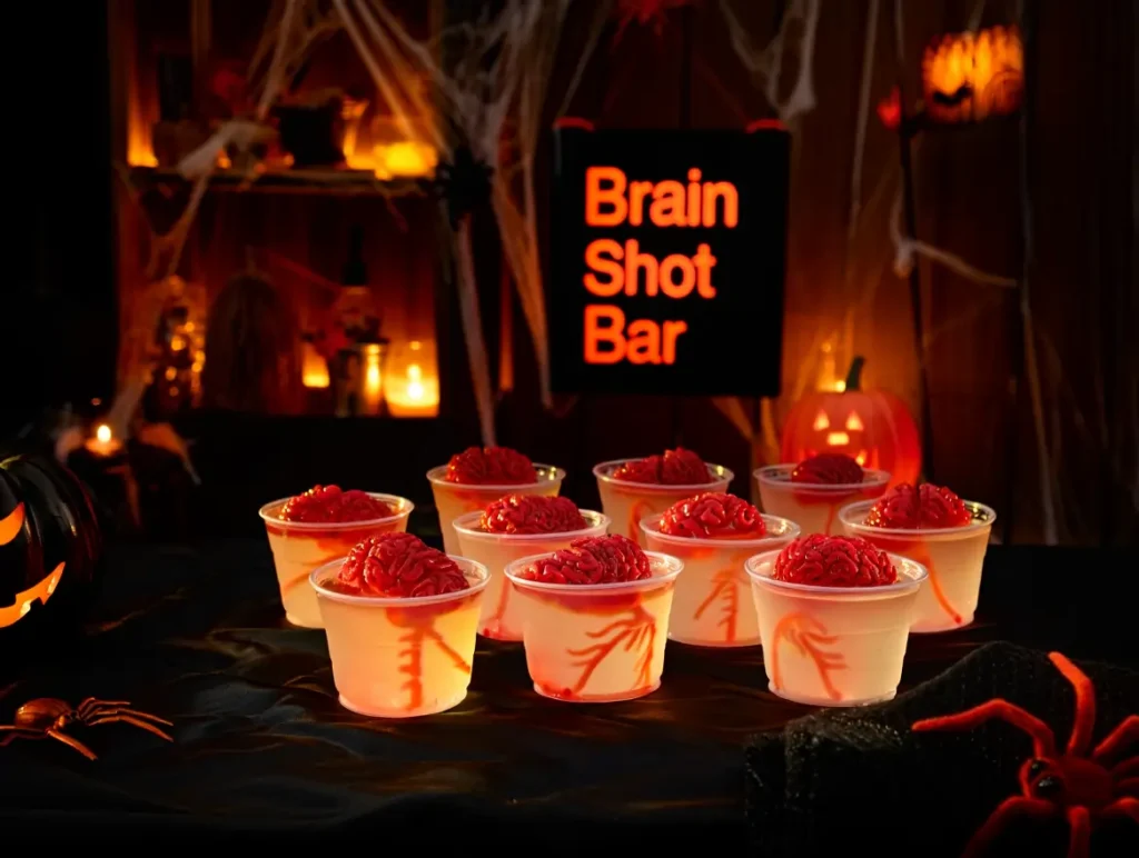 Zombie Brain Layered Jello Shots