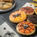 halloween spider cookies