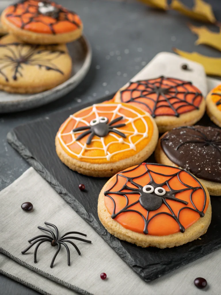 halloween spider cookies