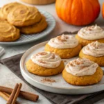 soft pumpkin cookies with cinnamon frosting