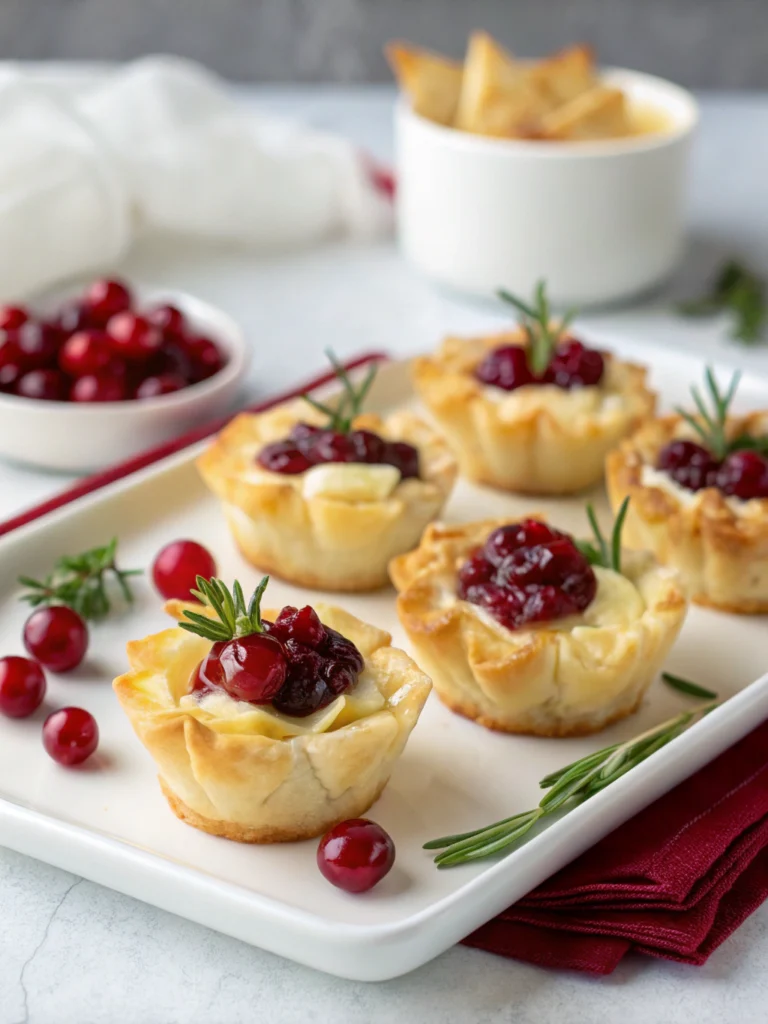 Baked Cranberry Brie Bites
