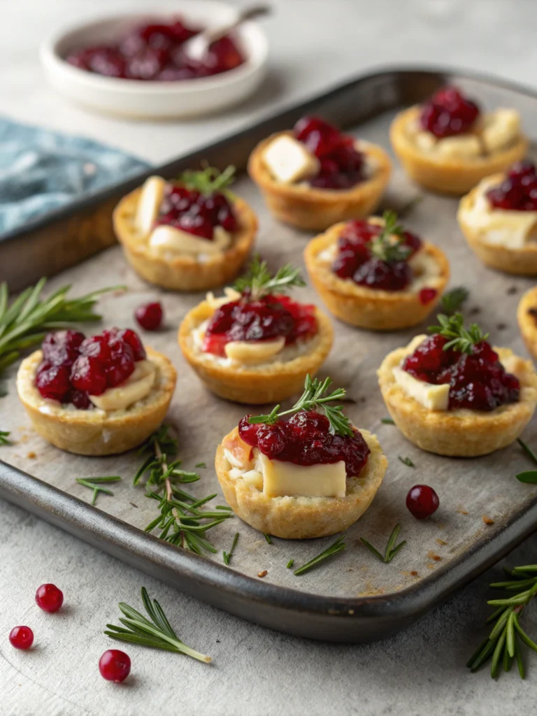 Baked Cranberry Brie Bites
