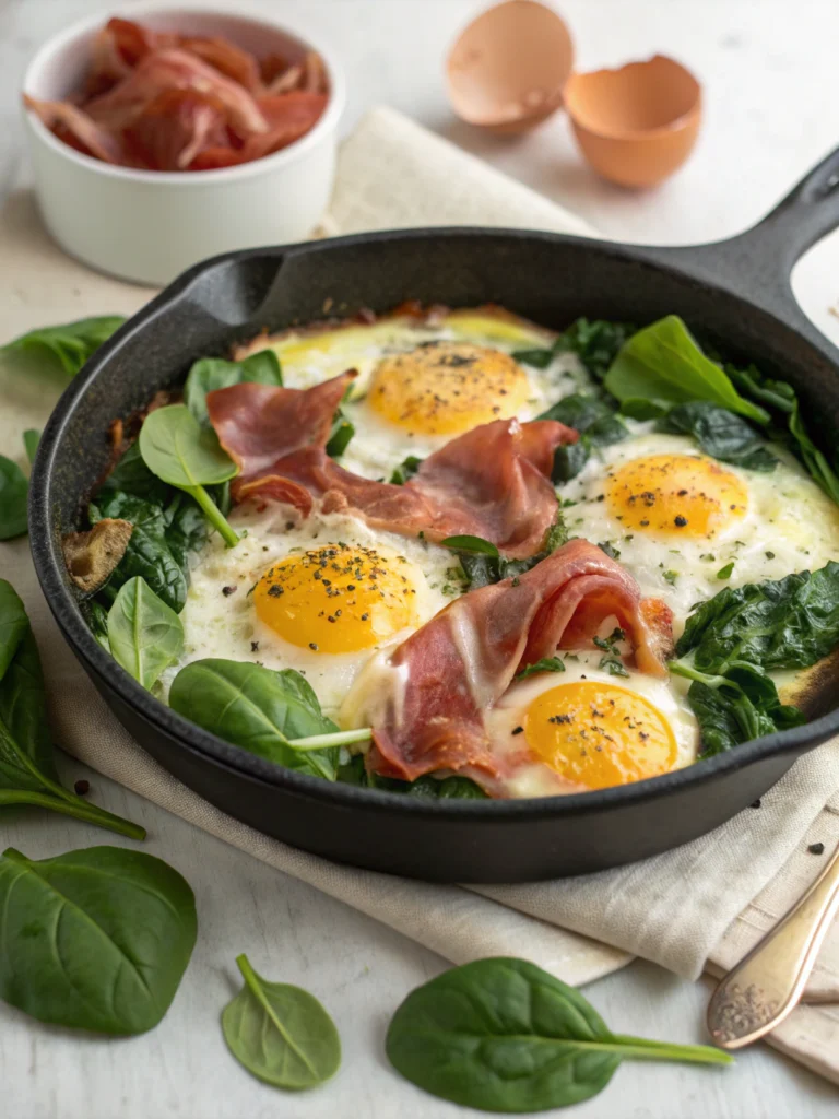 Baked Eggs Florentine