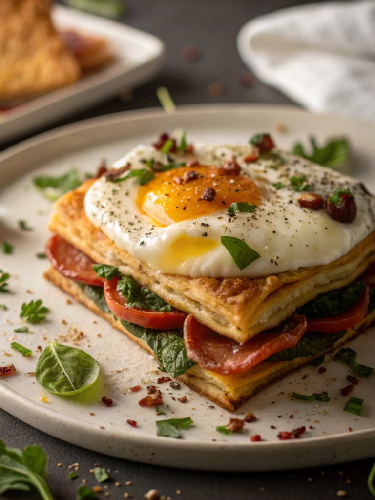 Baked Eggs Napoleon