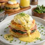Baked Eggs Napoleon With Hollandaise Sauce