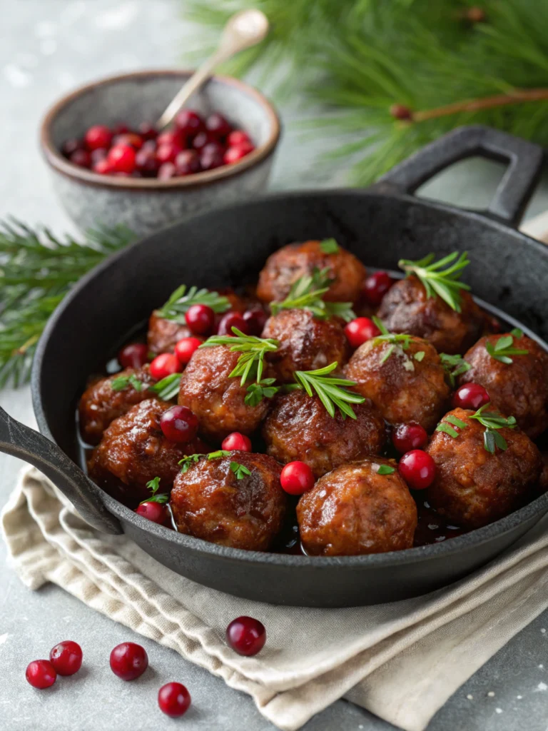 Best Christmas Cranberry Meatballs
