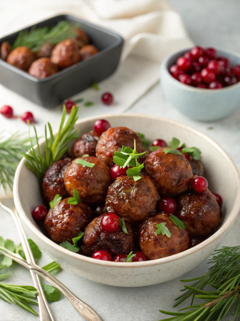 Best Christmas Cranberry Meatballs