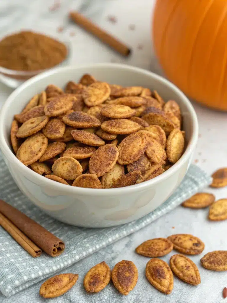 Best Cinnamon Sugar Roasted Pumpkin Seeds