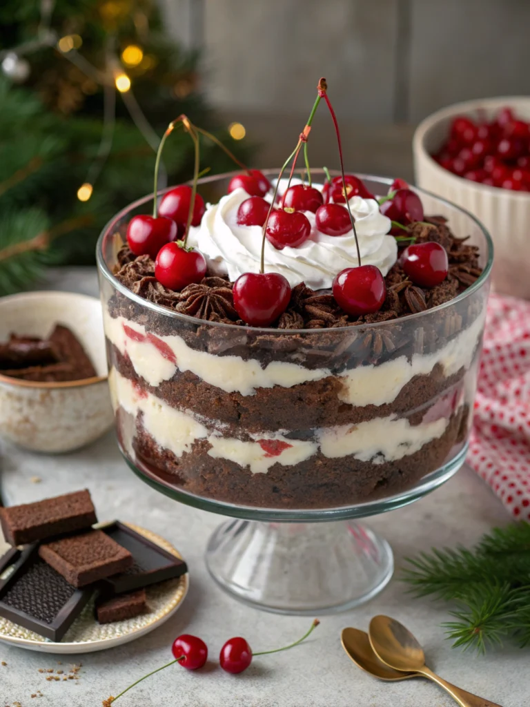 Black Forest Trifle for Christmas