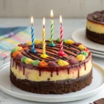 Brownie Cheesecake Birthday Cake