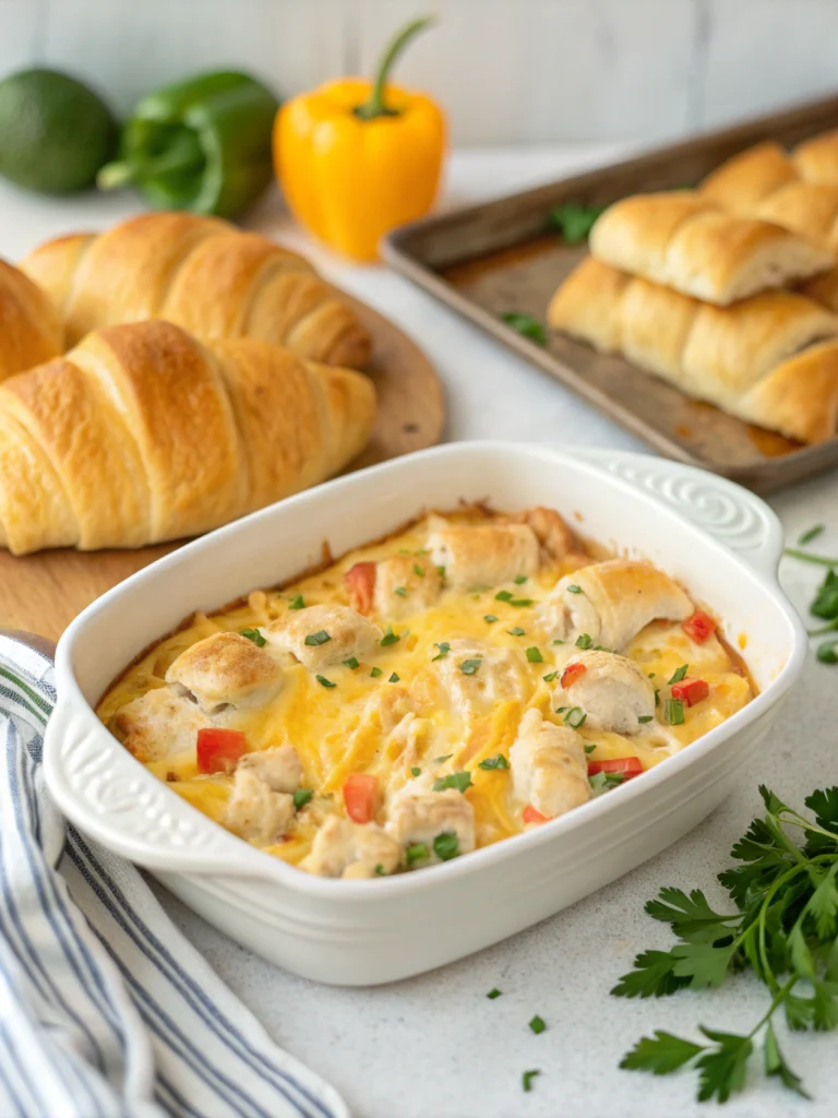 Cheesy Chicken Crescent Bake