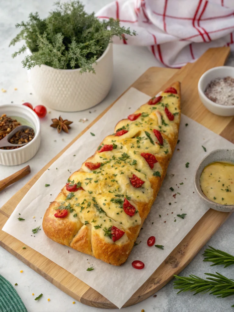Cheesy Christmas Tree Bread