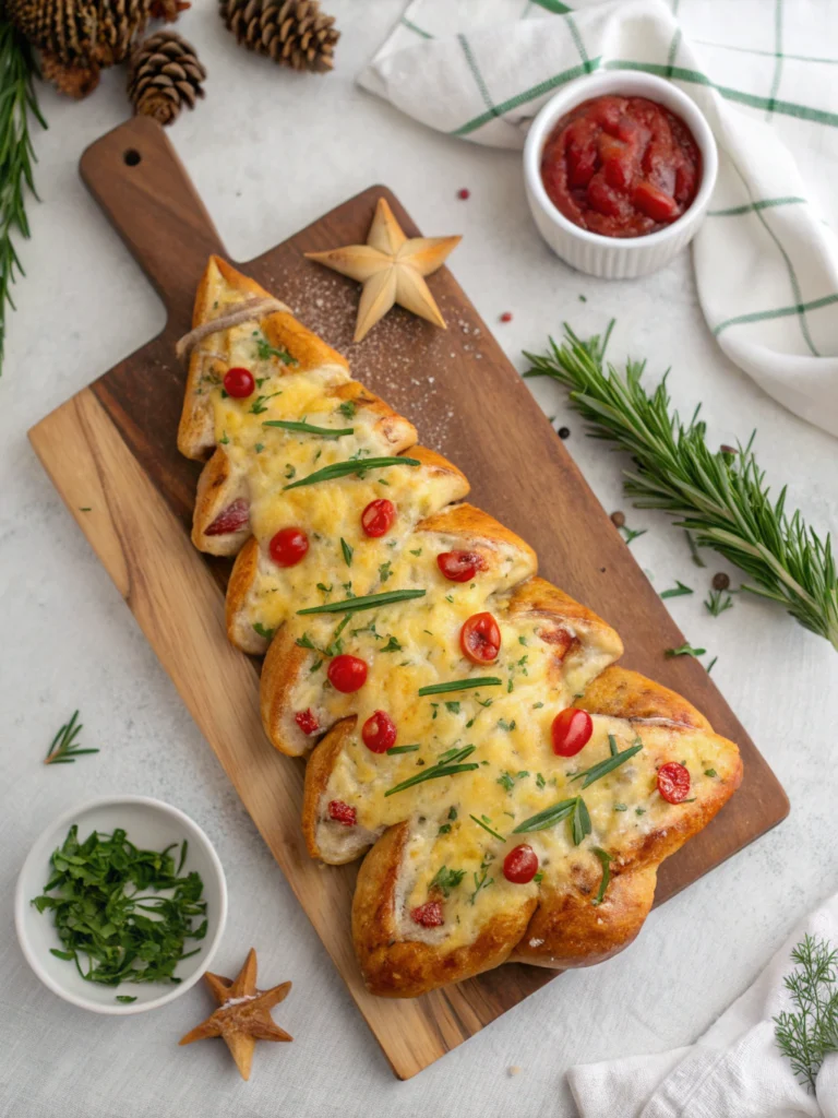 Cheesy Christmas Tree Bread