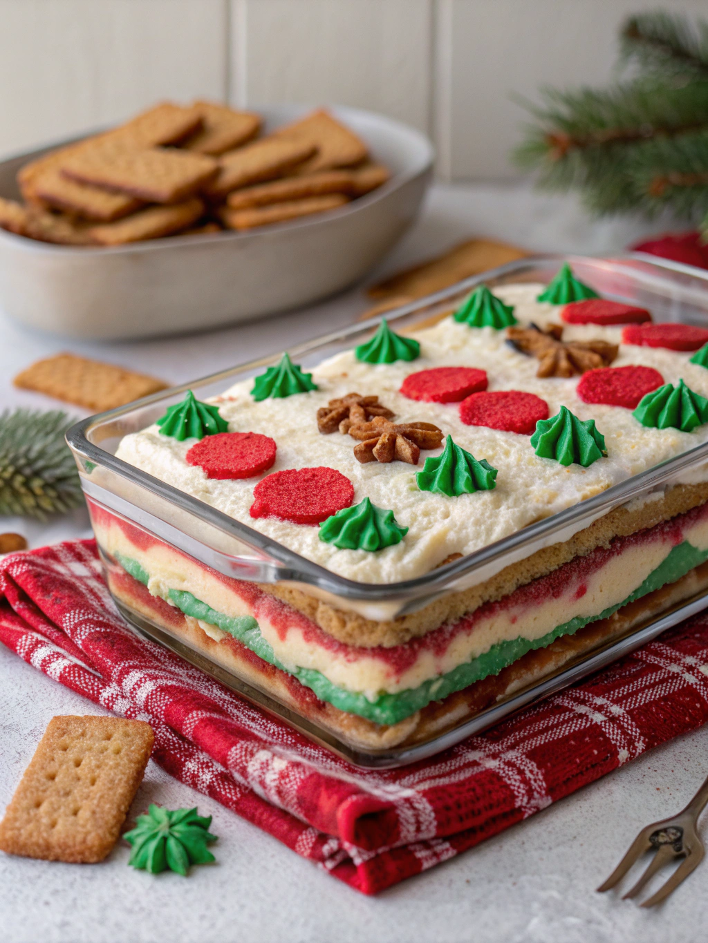 Christmas Cookie Lasagna