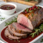 Christmas Roast Beef with Red Wine Gravy