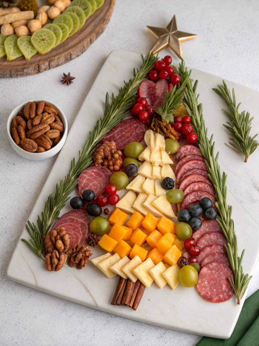 Christmas Tree Shaped Charcuterie: 5 Steps to a Festive Snack! 3 Christmas Tree Shaped Charcuterie