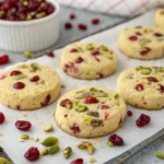 Cranberry Pistachio Shortbread Cookies