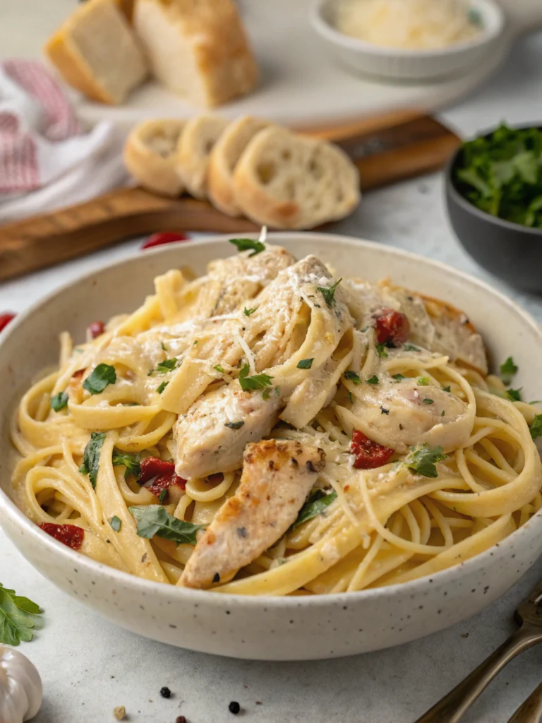 Creamy Garlic Parmesan Chicken Pasta