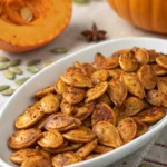 Crispy Roasted Pumpkin Seeds with Maple and Warm Spices