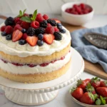 Easy Berry Chantilly Cake with Creamy Frosting