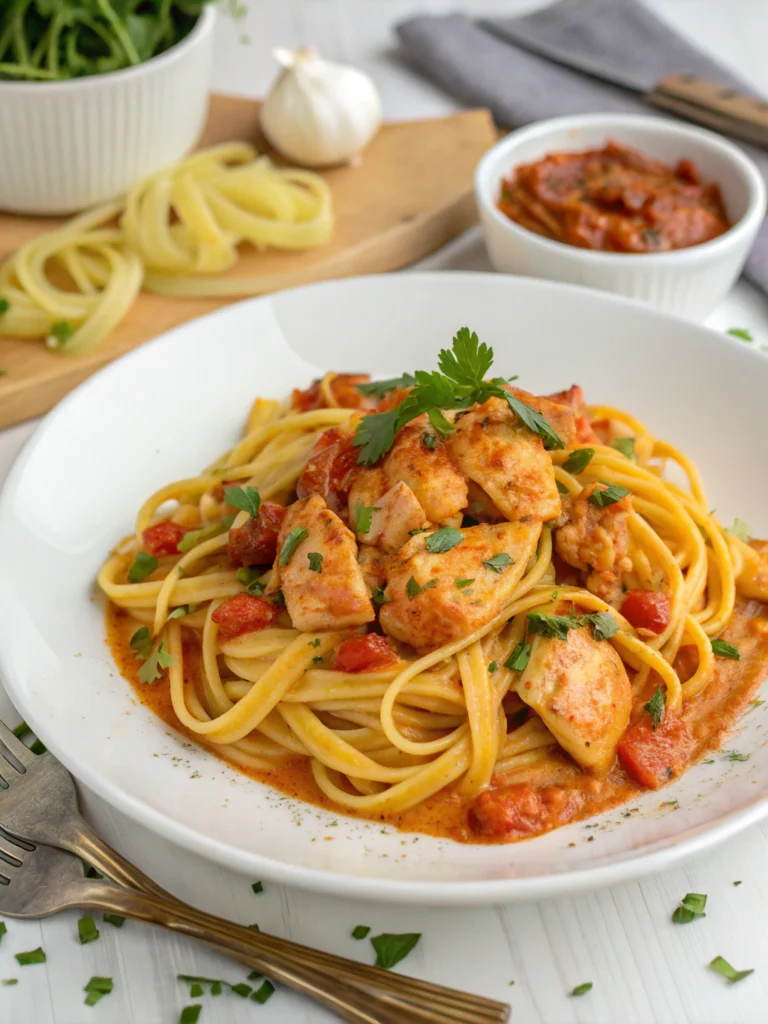 Easy Cowboy Butter Chicken Linguine