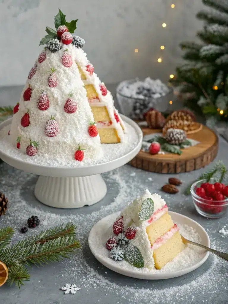 Easy Snowy Tree Cake