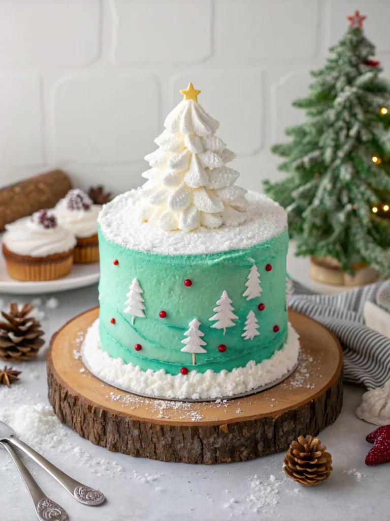 Easy Snowy Tree Cake