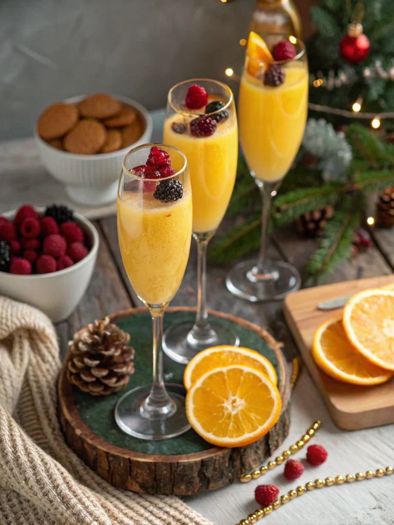Festive Christmas Brunch Mimosas
