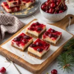 Festive Christmas Cherry Cheesecake Bars