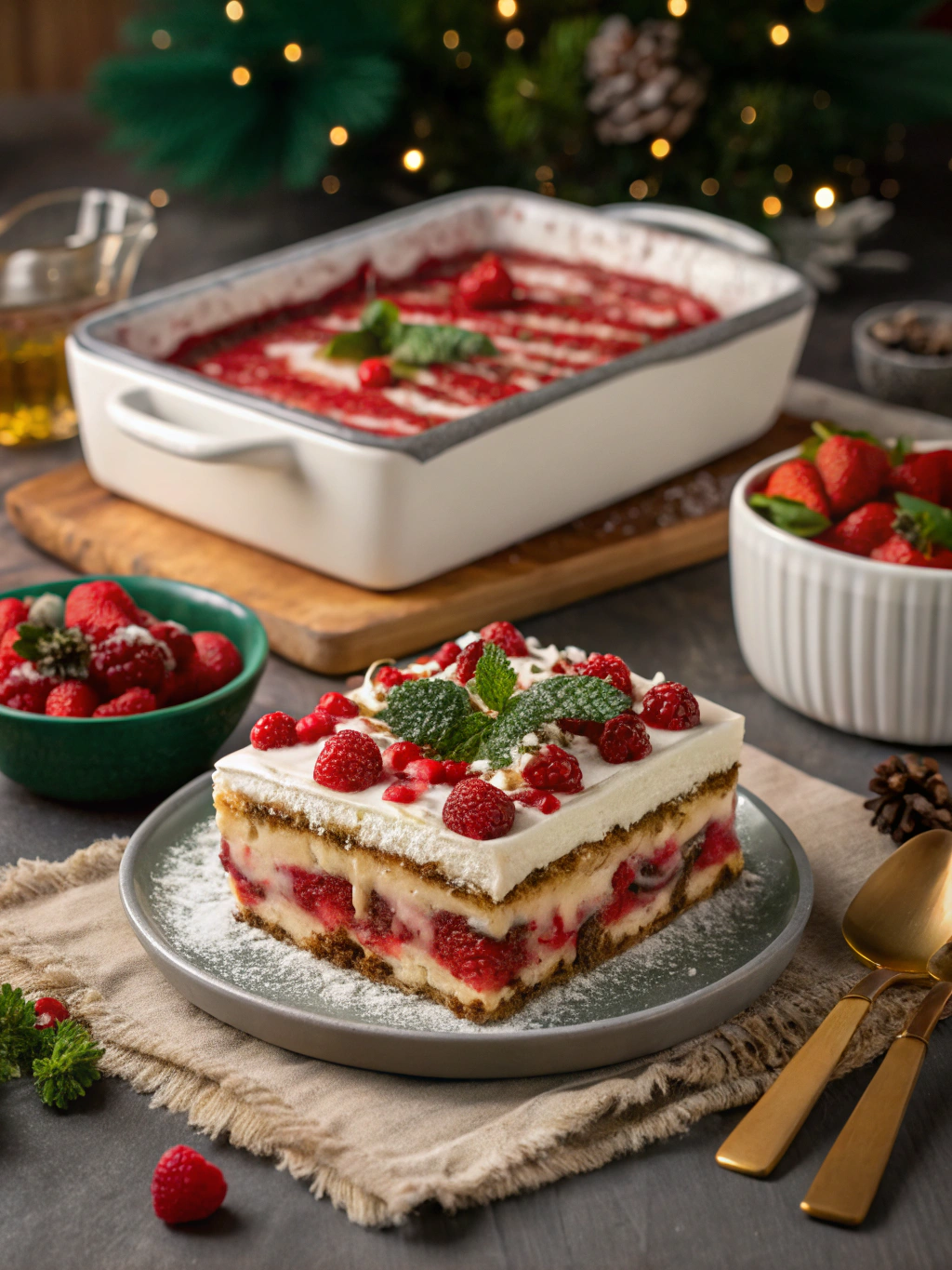 Festive Christmas Dessert Lasagna