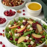 Festive Christmas Salad with Cranberry Honey Mustard