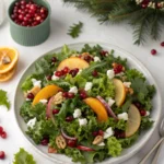 Festive Christmas Wreath Salad with Mixed Greens